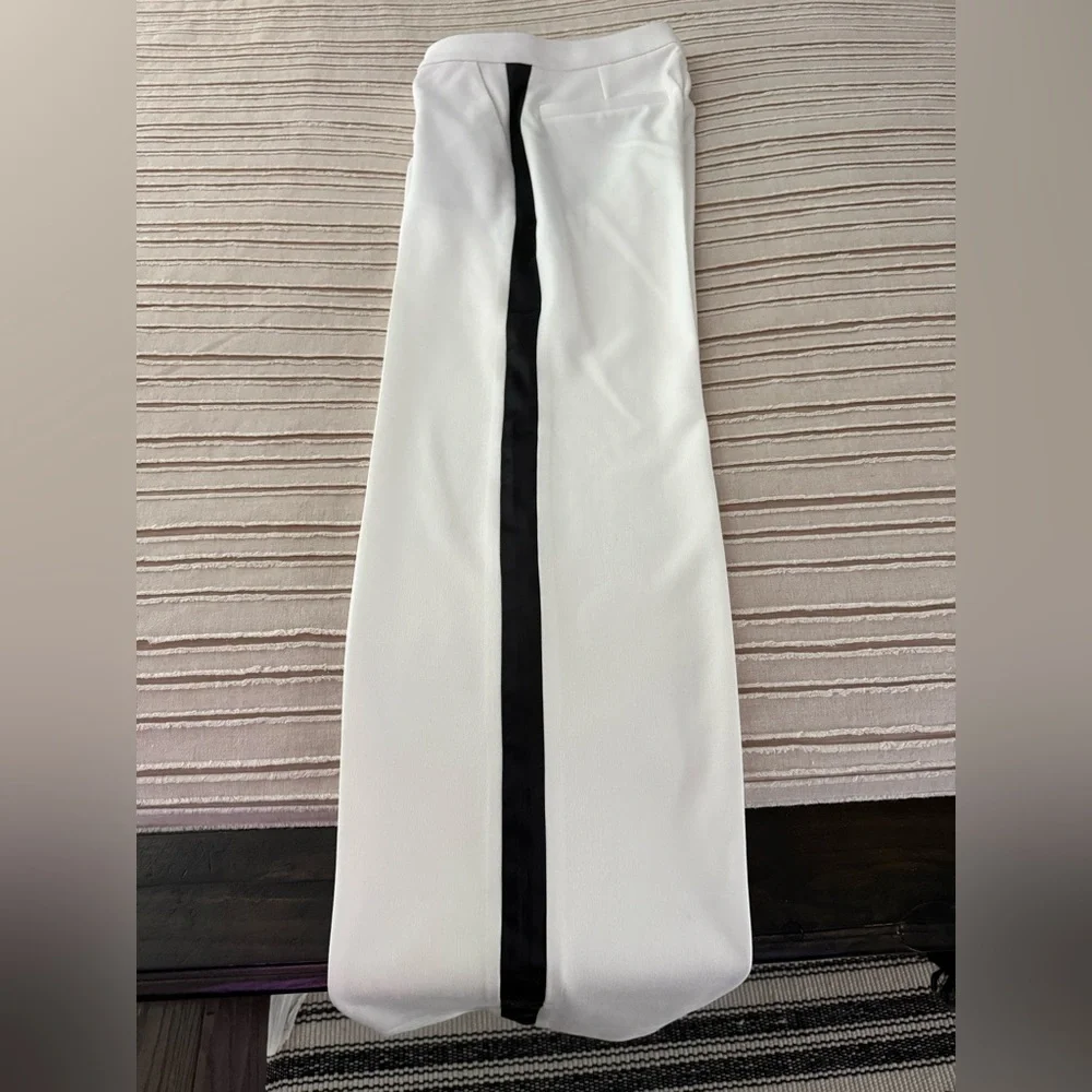 L’angence Livvy dress pant with black satin tuxedo stripe - Picture 5 of 6